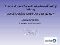 Lines Of Argument Presentation at Insights to Impact Meeting