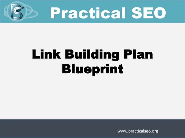 Link building plan blueprint