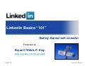 LinkedIn 101 Basics