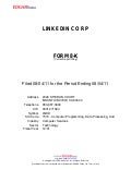 LinkedIn Corporation - SEC Form 8-K - 2nd Quarter Ending June 30, 2011 - Filed 8-4-2011