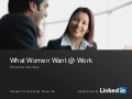 What Women Want @ Work