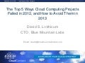 Why Cloud Computing Projects Fail 