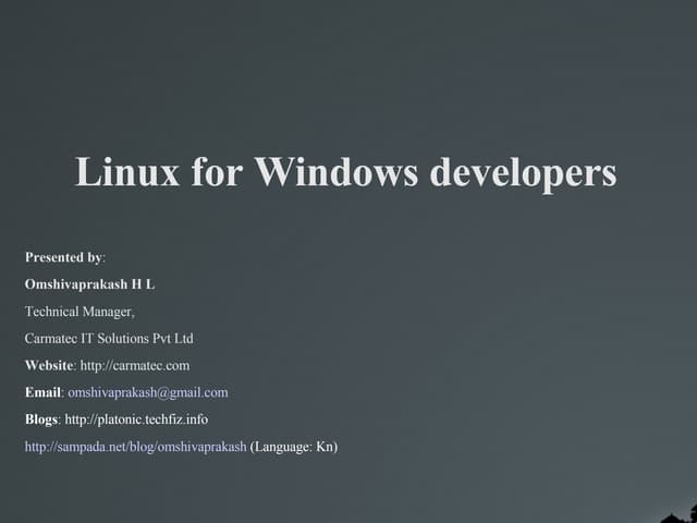Linux for Web Developers