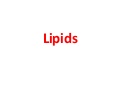 Lipids