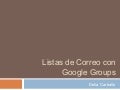 Listas de Correo con Google Groups