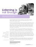 Listening is not Enough: Marketing to the Travel industry