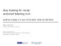 Auditory Display in MIR