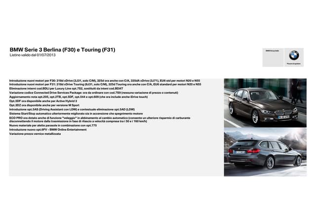 Listino Bmw Serie 3