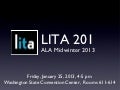 LITA 201 at ALA Midwinter