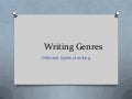 Literary genres