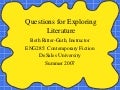 Literature Questions