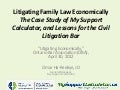 Litigating family law economically
