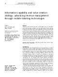 Information Capability and Value Creation Strategy