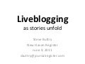 Liveblogging tips for journalists
