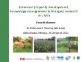 Extension (capacity development, knowledge management and linkages) research in LIVES  