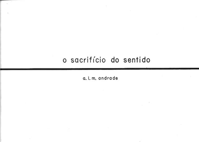 O Sacrifício do Sentido