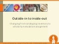 Outside In to Inside Out - Caltech Best Practices