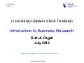 Introduction to Business Research