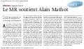 La presse en parle : Le MR soutient Mathot, dans La Libre du 14 novembre 2011 