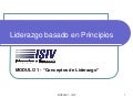 Lliderazgo basado en Principios - Liderazgo
