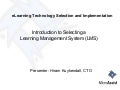 Selecting a Learning Management System