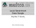 Local Government Goes Google