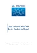 Local Social Summit Report No 2 & Trends for 2012