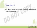 Location Selection & Human Resource Management 