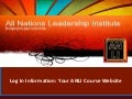 Loggin to Your ANLI Course Website