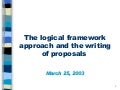 Logical Framework And Project Proposal