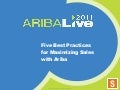 Five Best Practices for Maximizing Sales with Ariba  