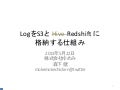 Logをs3とredshiftに格納する仕組み