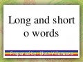 Long oo and short oo