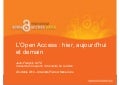 #OAweek2012 L&rsquo;open access : hier, aujourd&rsquo;hui et demain