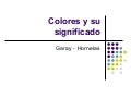 Los colores y su significado