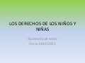 Los derechos de los niños y niñas