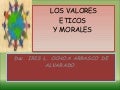 Los valores eticos y morales