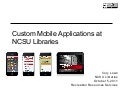 Mobile Apps at NCSU Libraries