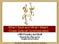 LREI Cross Cultural Communication for Faculty