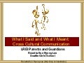 LREI Cross Cultural Communication for Parents