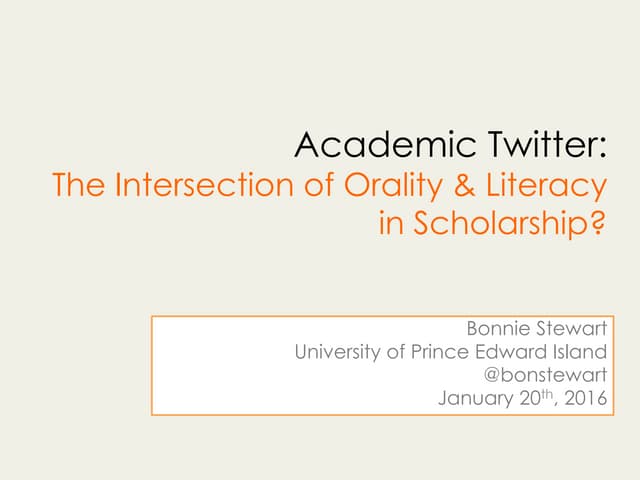 Academic Twitter: The intersection ...