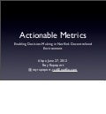 LSPE Presentation: Actionable Metrics at Netflix