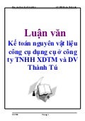 Luận văn kế toán nguyên vật liệu công cụ dụng cụ tại doanh nghiệp