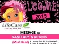 MESSAGE on SANITARY NAPKINS (Must Read), Lifecare Centre , Dr. Sharda Jain , Dr. Jyoti Agarwal, Dr, Jyoti Bhaskar 