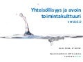 Yhteisöllisyys ja avoin toimintakulttuuri (v. 2)