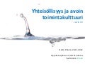 Yhteisöllisyys ja avoin toimintakulttuuri