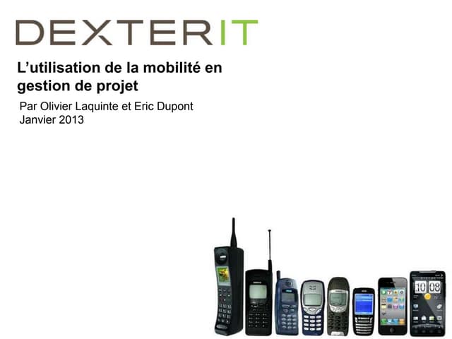 L'utilisation de la mobilité en gestion de projet