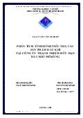 PHÂN TÍCH TÌNH HÌNH TIÊU THỤ CÁC SẢN PHẨM DẦU KHÍ TẠI CÔNG TY TRÁCH NHIỆ M HỮ U HẠN DẦU KHÍ MÊKÔNG 