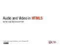 Audio and Video in HTML5 - London Web Standards 20.09.2010