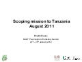 Report of a MilkIT scoping mission to Tanzania, August 2011
